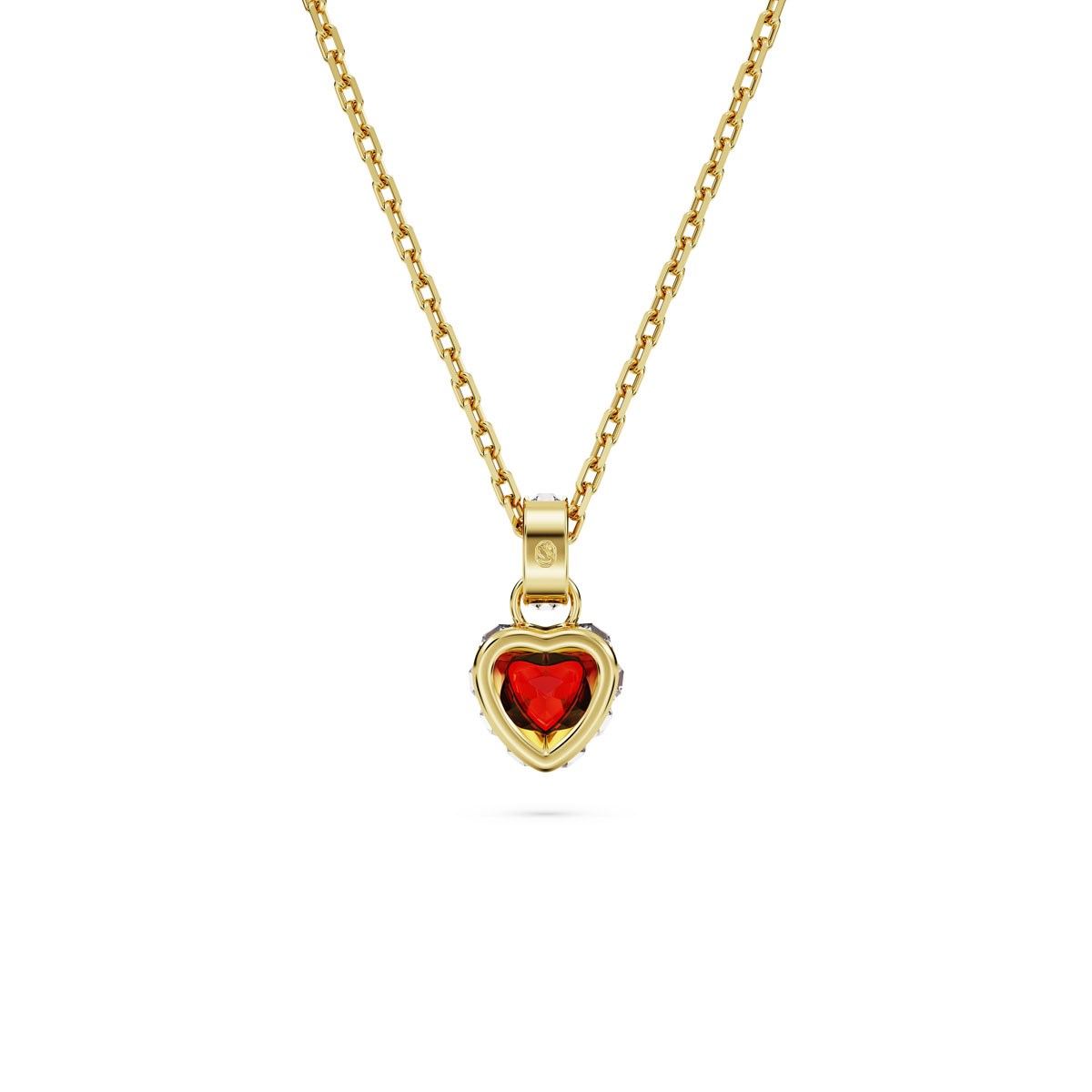Swarovski Jewelry Stilla Red Heart and Gold Pendant Necklace